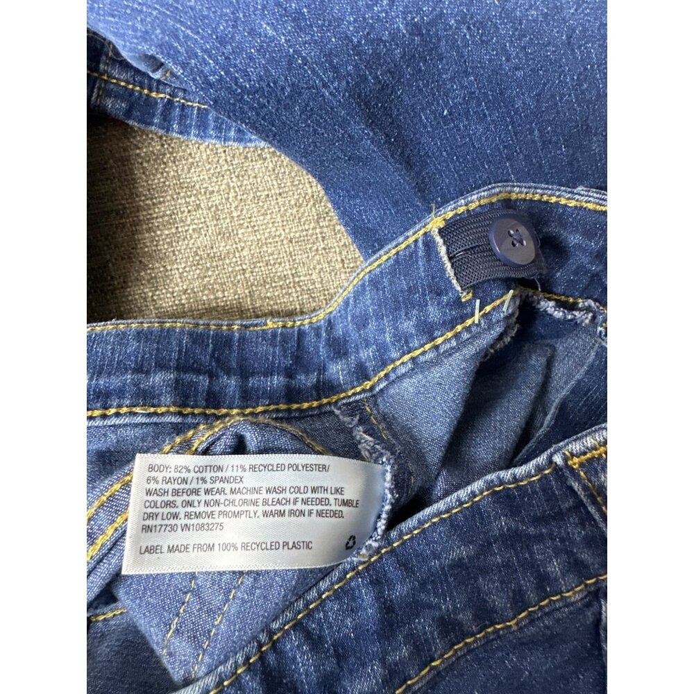 Cat & Jack Girls Blue Straight Leg Super Stretch Jeans Size 14 Belt Loops - Picture 4 of 6